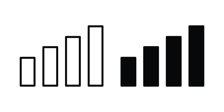 Bar chart icon. vector pictogram pack