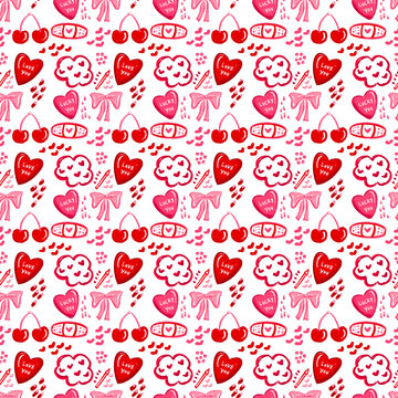 valentine abstrack pattern seamless