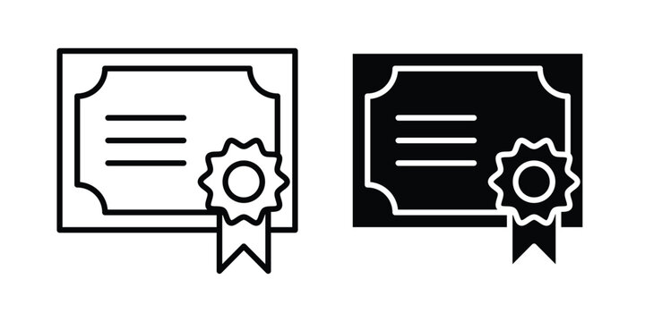Certificate icon. vector pictogram pack