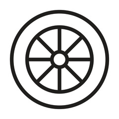 Obraz premium Car tire outline icon vector for your web site design, logo, app, UI. illustration