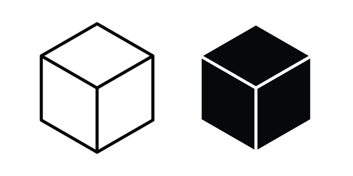 Cube icon. vector pictogram pack