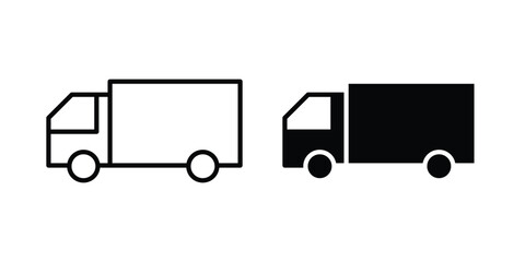 Fototapeta premium Delivery van icon. vector pictogram pack