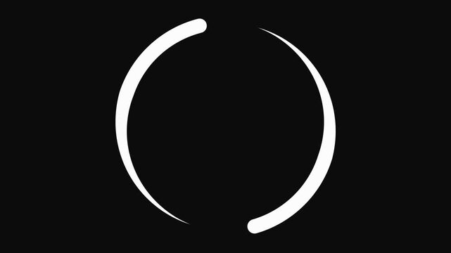 Animated rotating circular arrow for loading process update and refresh cycle motion graphics on solid background,with 4k video animation.