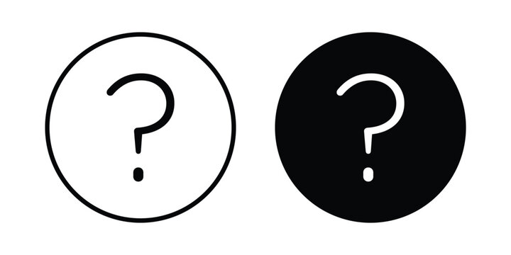 Doubts button icon. vector pictogram pack