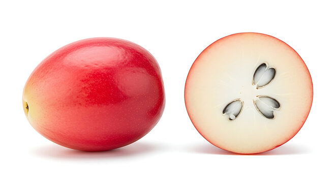 Fresh carissa carandas fruit isolated on white background