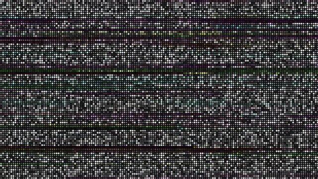 Dark abstract digital video overlay texture with glitch effect, rgb horizontal scanning lines, on black background.
