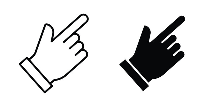 Finger icon. vector pictogram pack
