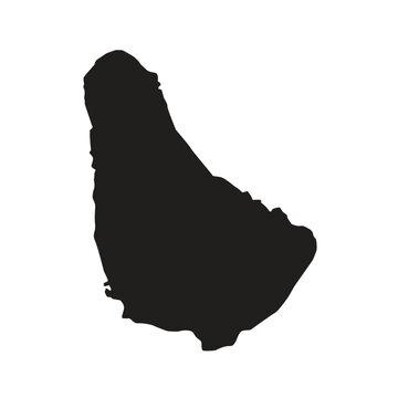 barbados map silhoutette Suitable for posters and web icons
