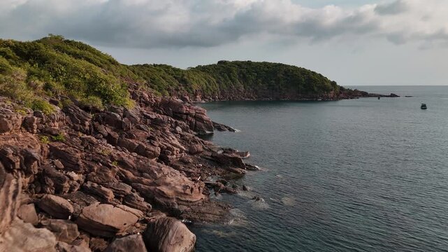 panoramic view close up of Kim Quy Island