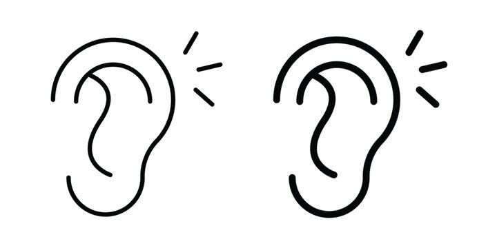 Hearing icon. vector pictogram pack