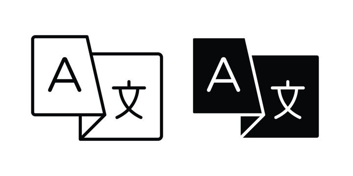 Language icon. vector pictogram pack