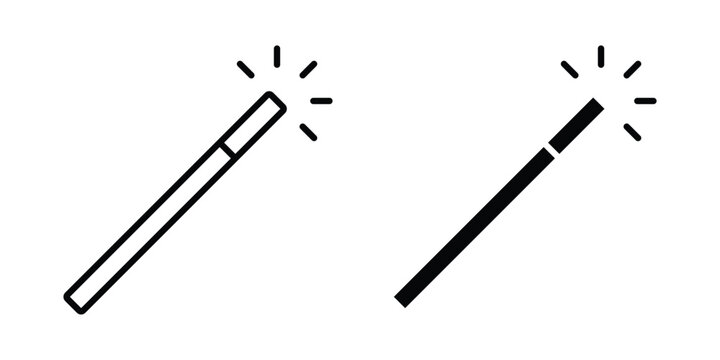 Magic wand icon. vector pictogram pack