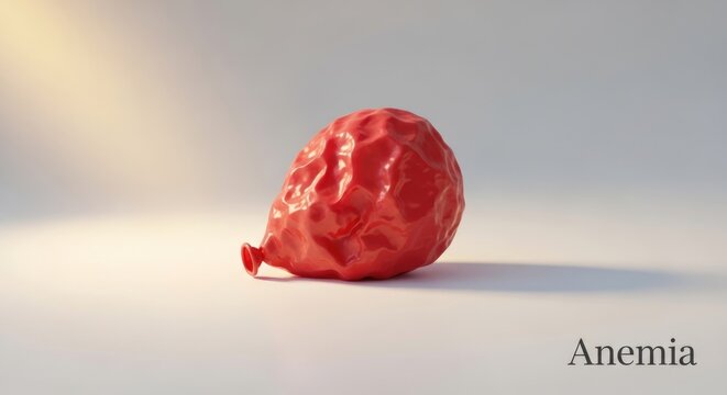 Iron deficiency anemia, a blood disorder indicating insufficient iron levels, affecting red blood cells and overall body wellness, a health concern