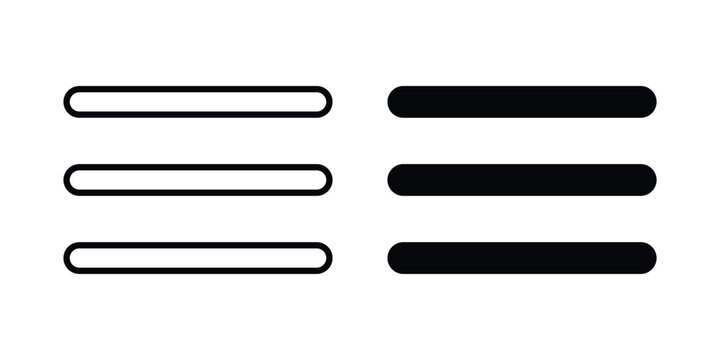 Menu icon. vector pictogram pack