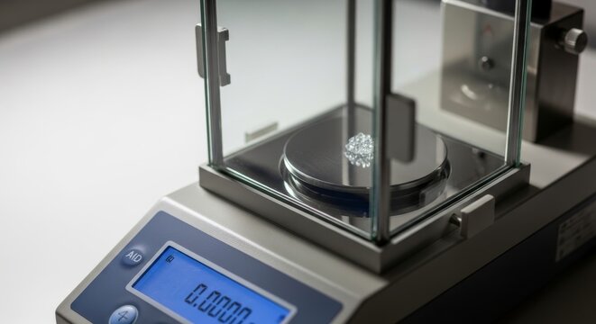 Precision Scale Weighing a Small Diamond