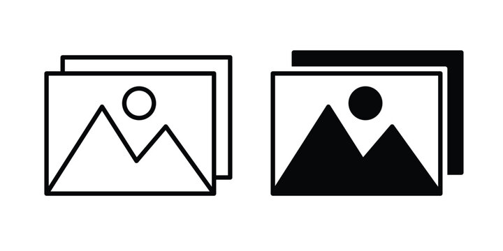 Photo gallery icon. vector pictogram pack