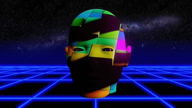 Cinematic 4K Man in a Helmet: Professional Construction Site Engineer Wearing Safety Hard Hat Background