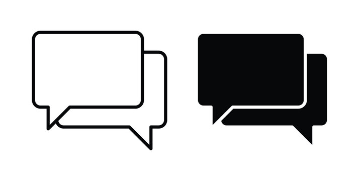 Talk bubble speech icon. vector pictogram pack