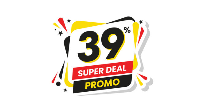 39% Super Deal Promo Banner - Discount Offer for Sales and Marketing