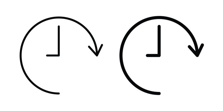 Time forward icon. vector pictogram pack