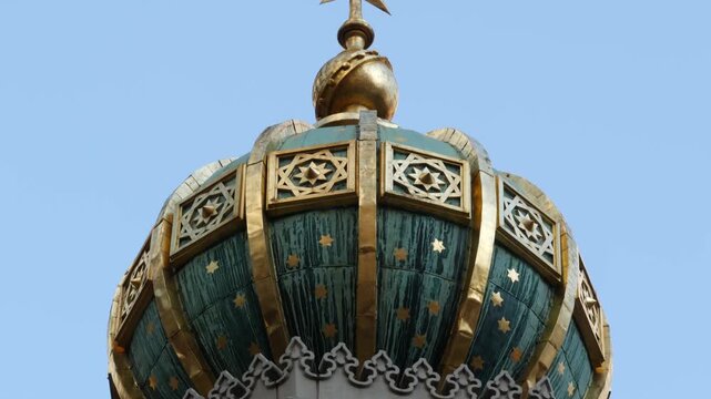 New York Central Synagogue historic building 1872, Lexington avenue, United States of America. Jewish congregation in Manhattan. Judaism religion landmark. Turret with Star of David ornament. Heritage