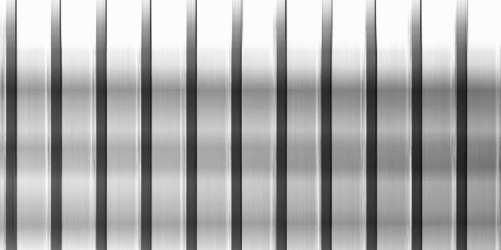 Brushed metal in monochromatic shades (black, white, and silver) with parallel vertical lines.