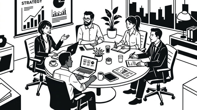 business people working together