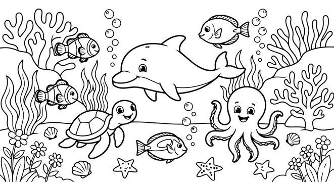 Underwater Adventure Coloring Book
