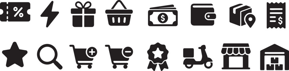 Ecommerce and Online Shopping Icon Set © Israt shop