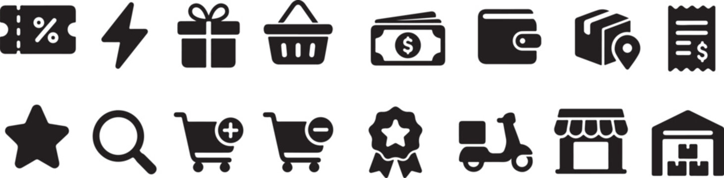 Ecommerce and Online Shopping Icon Set