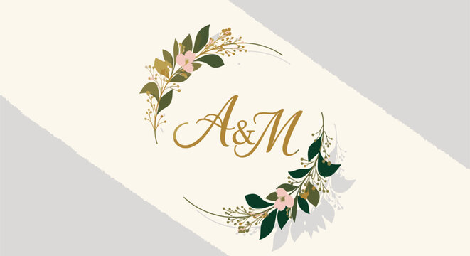 Monogram A and M Initials Logo.