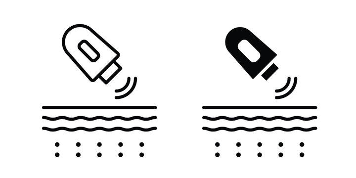 Dermatology beauty therapy for body skin icon. thin line icon vectors