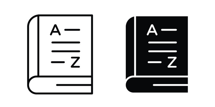 Dictionaries icon. thin line icon vectors