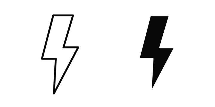 Flash icon. thin line icon vectors