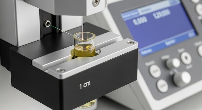 Laboratory instrument analyzing liquid sample in cuvette