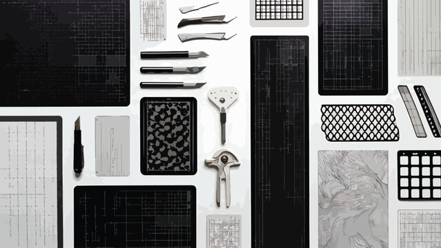 Collection of various office supplies.