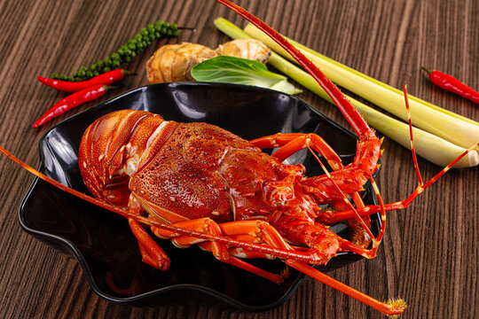 Delicous expensive Steamed omar lobster
