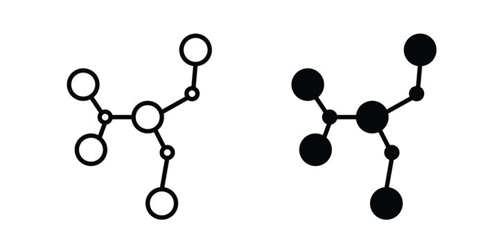 Molecule icon. thin line icon vectors