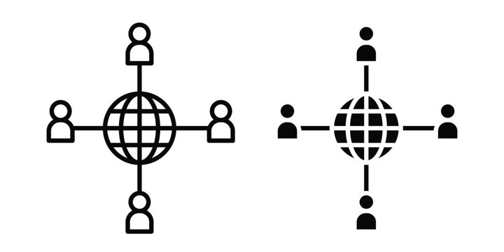 Outsourcing icon. thin line icon vectors