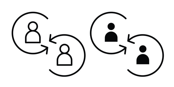 Partner program icon. thin line icon vectors