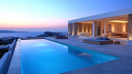 Fototapeta premium Sea View Pool Villa