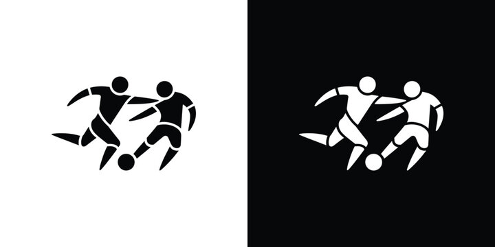 Black and white of two stylized people dancing in a circle black background, dancing figures