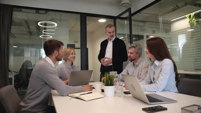 Business people, team, employees or collaboration with digital tech for planning, networking or diversity