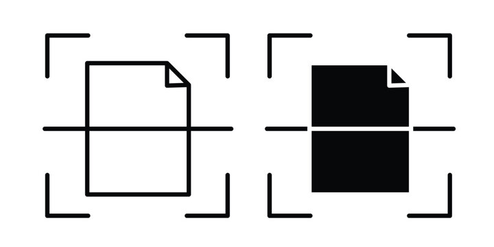 Scan documents icon. thin line icon vectors