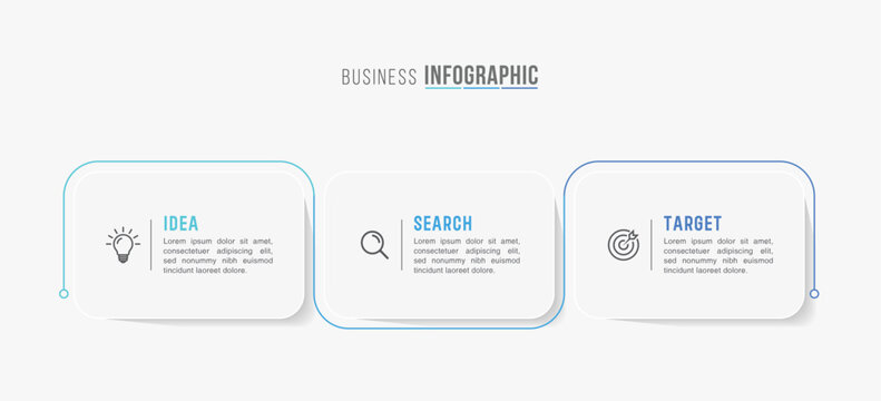 Timeline infographic template design. 3-4-5 options or steps business infographic template design. Can be used for process diagram, presentations, workflow layout, flow chart, steps, banner.