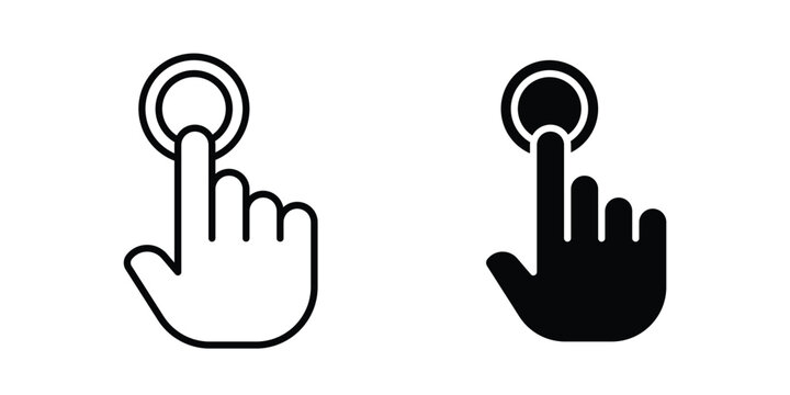 Touch icon. thin line icon vectors