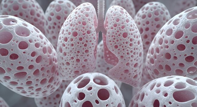 Abstract Cellular Structure Resembling Lungs