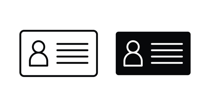 user id icon. thin line icon vectors