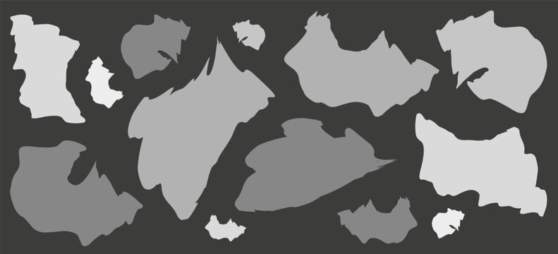 Dark camo-style abstract shapes in various grey tones on a black background. Sophisticated, military-inspired texture for subtle and edgy graphic design.