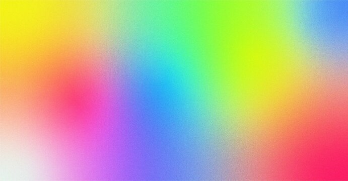 Vibrant rainbow gradient background with subtle grain texture